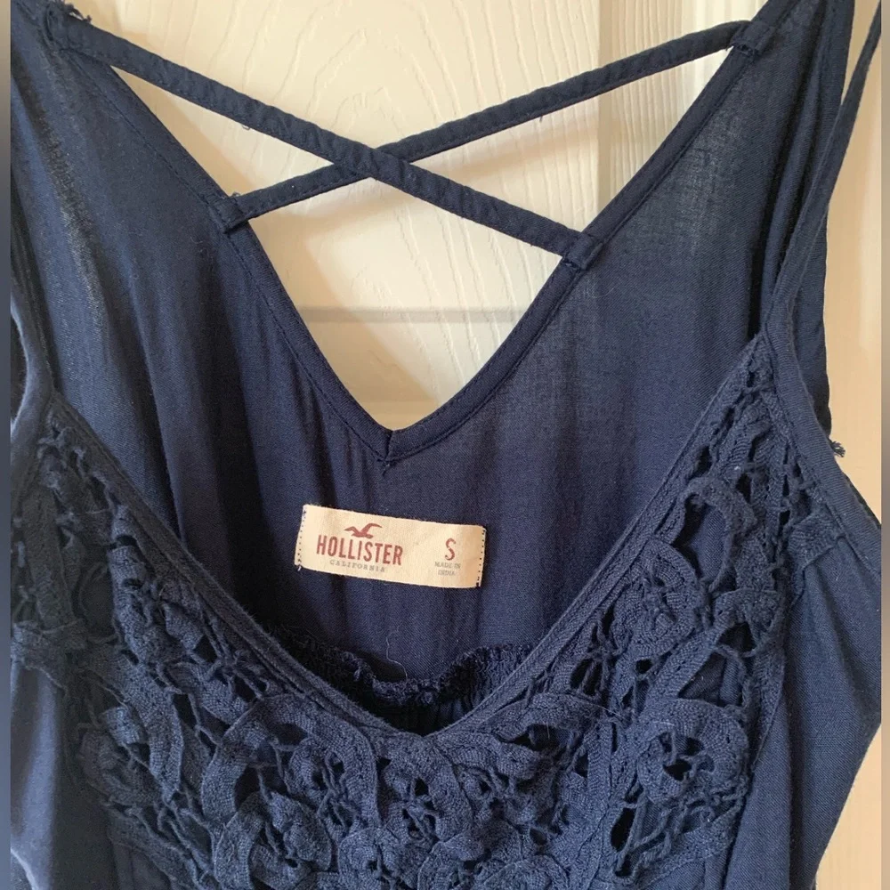 Hollister navy lace romper - Picture 3 of 5
